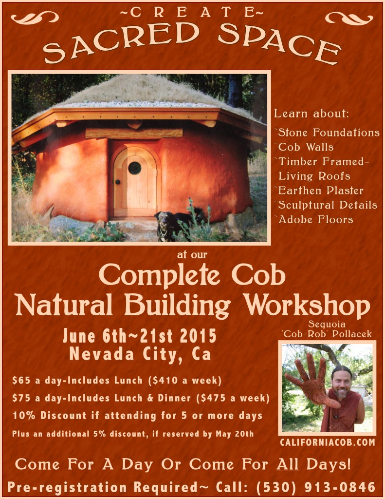 california cob, natural building, cob workshops, natural building workshops